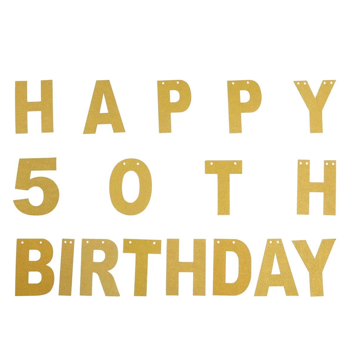 

5M Happy 50Th Birthday Gold Glitter Banner Garland Hanging Decoration Party Birthday Bunting Streamers Celebrations