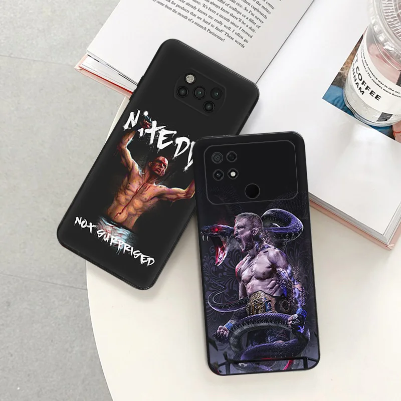 Matte Phone Case for Xiaomi Mi Poco F3 F4 F5 X3 X4 X5 M3 M4 Pro GT M5 C40 C50 C51 M5S KHabib Nurmagomedov Black Soft Cover