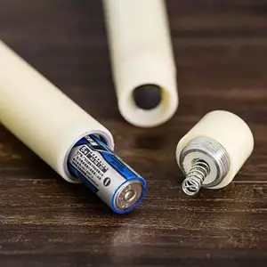 Fern kontrollierte bewegende Flamme Elfenbein -LED -Verjüngungskerze, Tanzend Wick, Kerzenstick, Weihnachten, Hochzeit, Zuhause, Tischdekoration, H23 cm 10 Hauptverkaufs Weihnachtsfest -Castizal - №5