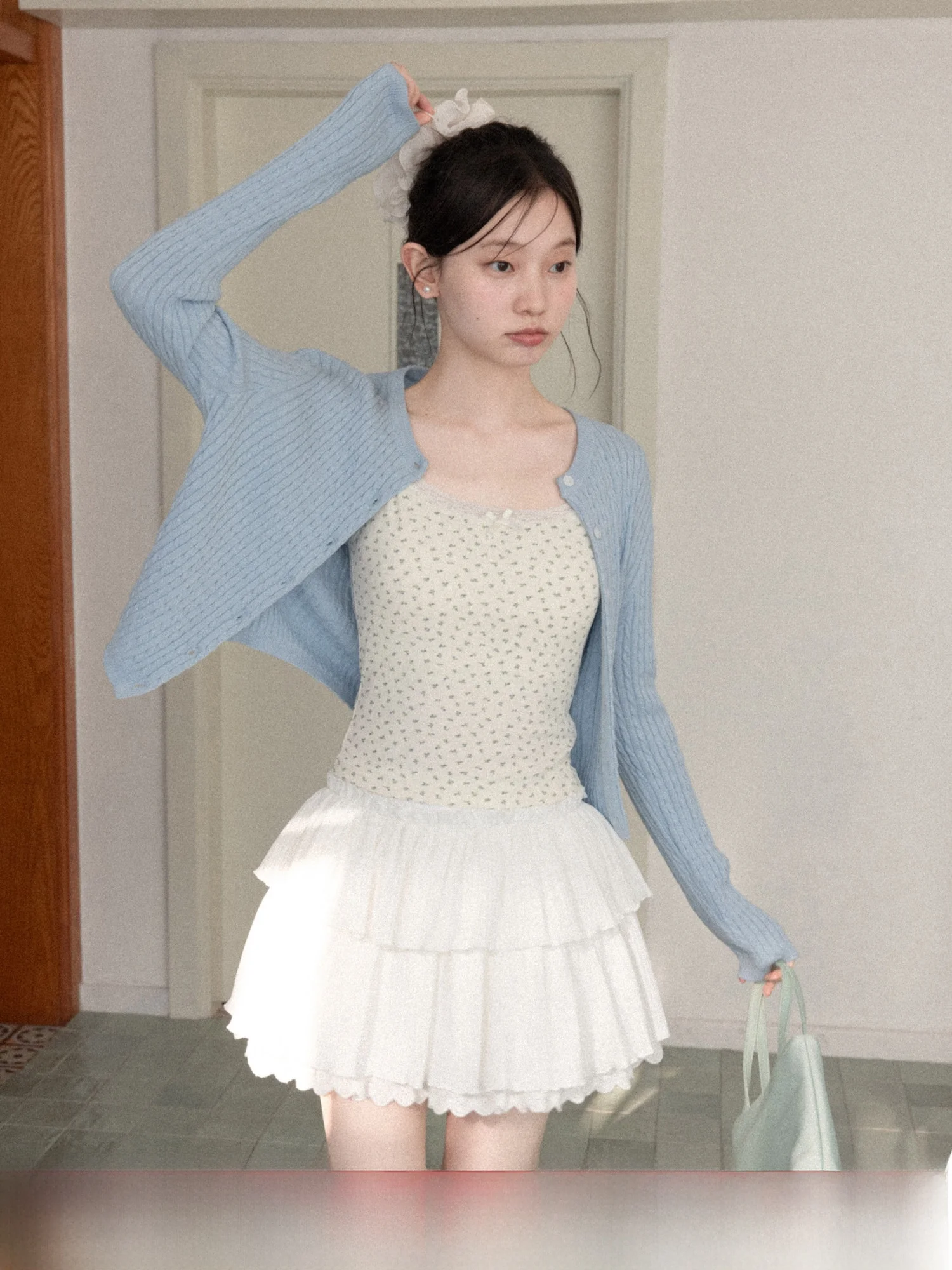 Lace Bralette Tank Top Women's Inner Wear with Chest Pad Spring 2026 Casual Style Breathable Comfortable Floral Print Tank Top