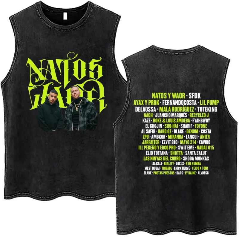 NATOS WAOR Bicho Raro Negra الهيكل العظمي الرسومات غسلها تانك القمم خمر بلا أكمام رجل إمرأة المد المتضخم الملابس الشارع الشهير