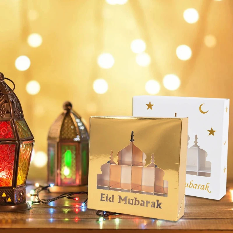 Boîte à Chocolat Eid Mubarak pour Ramadan Kareem, Emballage de Bonbons, Fournitures de ixMusulmane Islami, Décoration Eid harcèlement Fitr