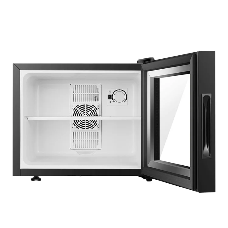 Commercial clear Glass Stainless Steel Small Beverage Refrigerator for Hotels