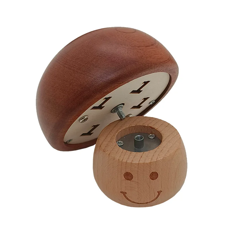 Vintage Wooden Music Box Castle in The Sky Hand Crank Musical Craft Cute Desk Decor and Exquisite Gift Idea Compact Lightweight