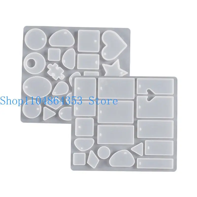 652F DIY Earring Silicone Mold 3D Geometric Dangle Making Tool Handmade Necklace Jewelry Pendant Mold DIY Resin Casting Mold