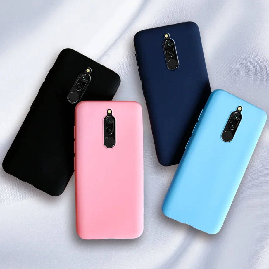 حافظة لهاتف Xiaomi Redmi 8 حافظة ناعمة من البولي يوريثان بلون الحلوى غطاء غير لامع حافظة من السيليكون لهاتف Redmi 8 8A Dual 8A Pro غطاء خلفي ممتص للصدمات