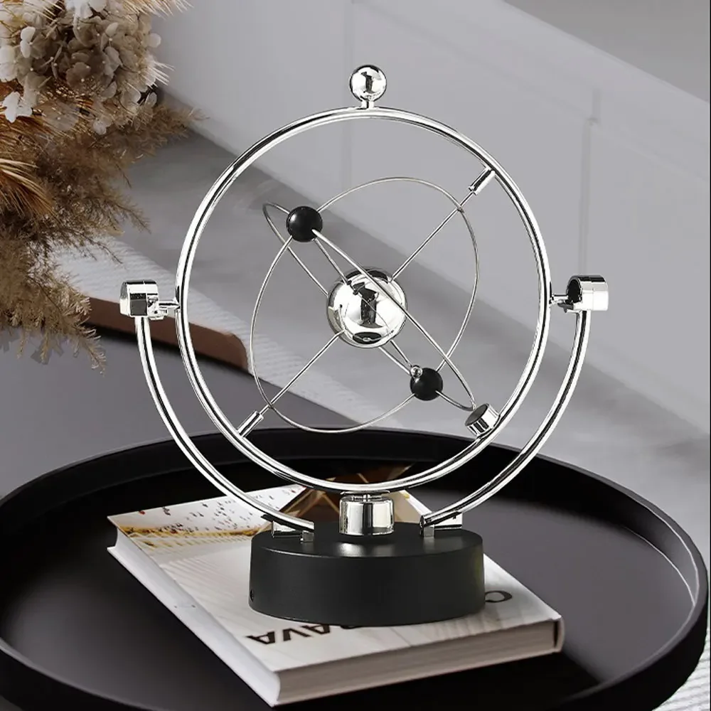 Colorful Galaxy Universe Celestial Swinger Magnetic Rotating Earth Perpetual Motion Device Electric Chaos Pendulum Science Decor