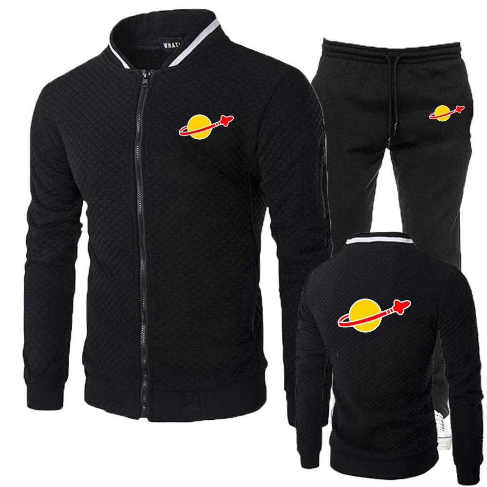 2025 Spring And Autumn Men's Classic Space Logo Logo Print Distinctive Personality Anti Collision Shirt Hoodies Pants Suits