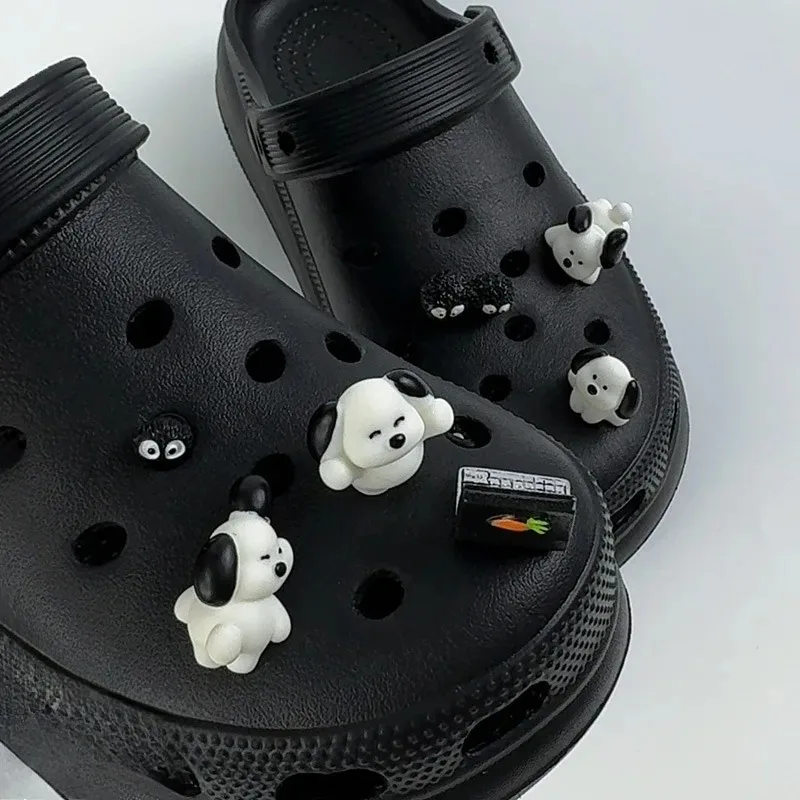 Fashion Shoe Charms Set Accessories Hole Shoe Buckle Cute Cartoon Puppy DIY 3D Shoes Decorations Kids Party Boy Girls Gift