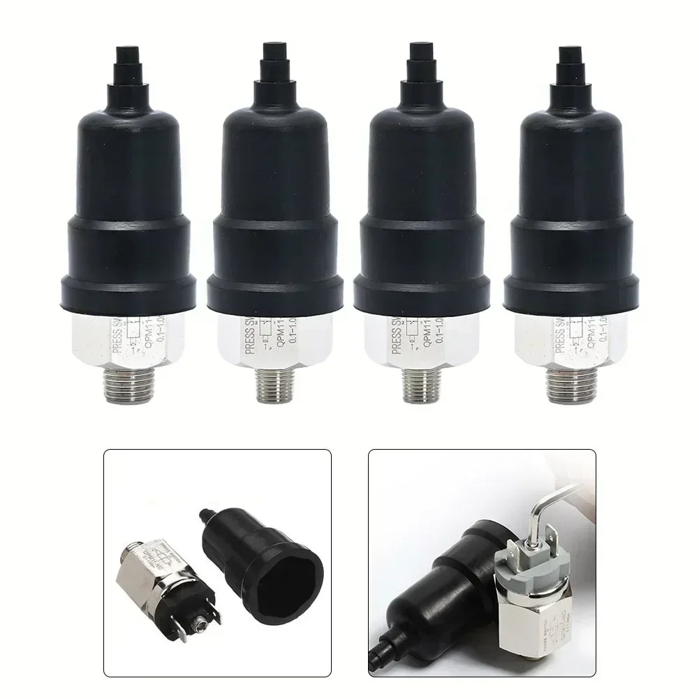 1PC Air Pressure Switch QPM11-NC QPM11-NO For Compressor Hydraulic System Adjustable 15-140psi Air Locker Diff Lock