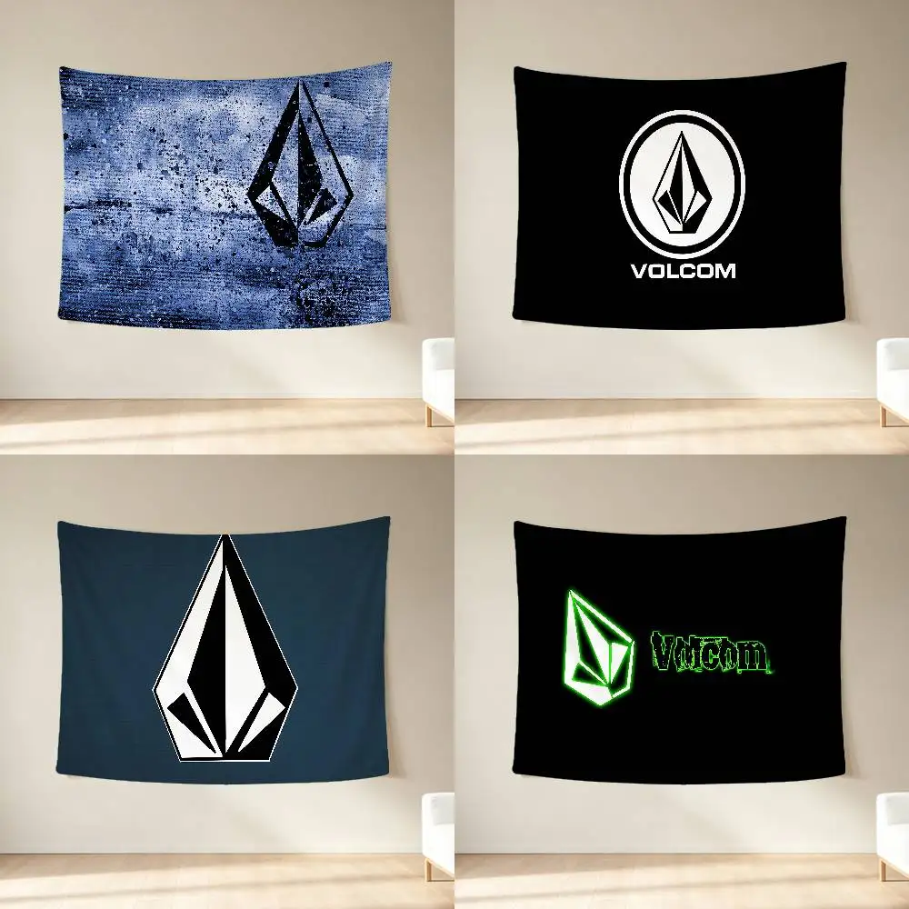 Cultural Youth V-Volcom Tapestry Banner Meme Tapestry With HD Printing Cool Flags For College Dorm Room