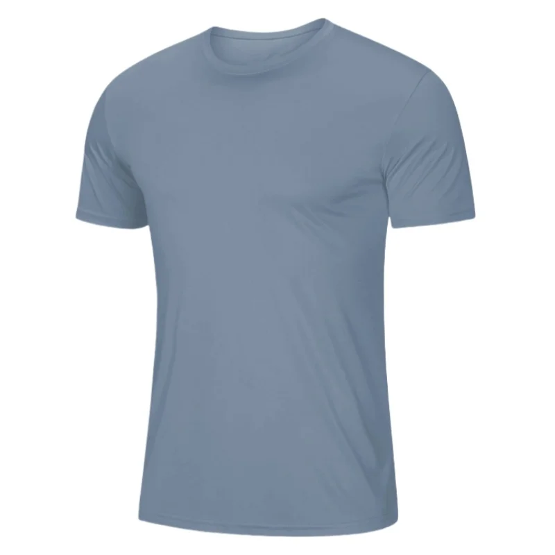 Mens Cool Running Shirts Sport Trainning Clothing Shirt Men Hiking Fitness Short Sleeve T-Shirts Elastic Quick Drying Breathable
