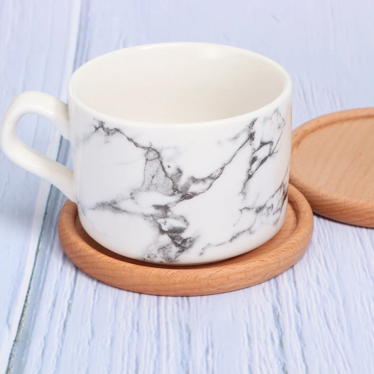 

2pcs Wooden Coaster Beech Wood Round Groove Non-Slip Heat Insulation Cup Mat For Home Restaurant Hotel Household Table Protector