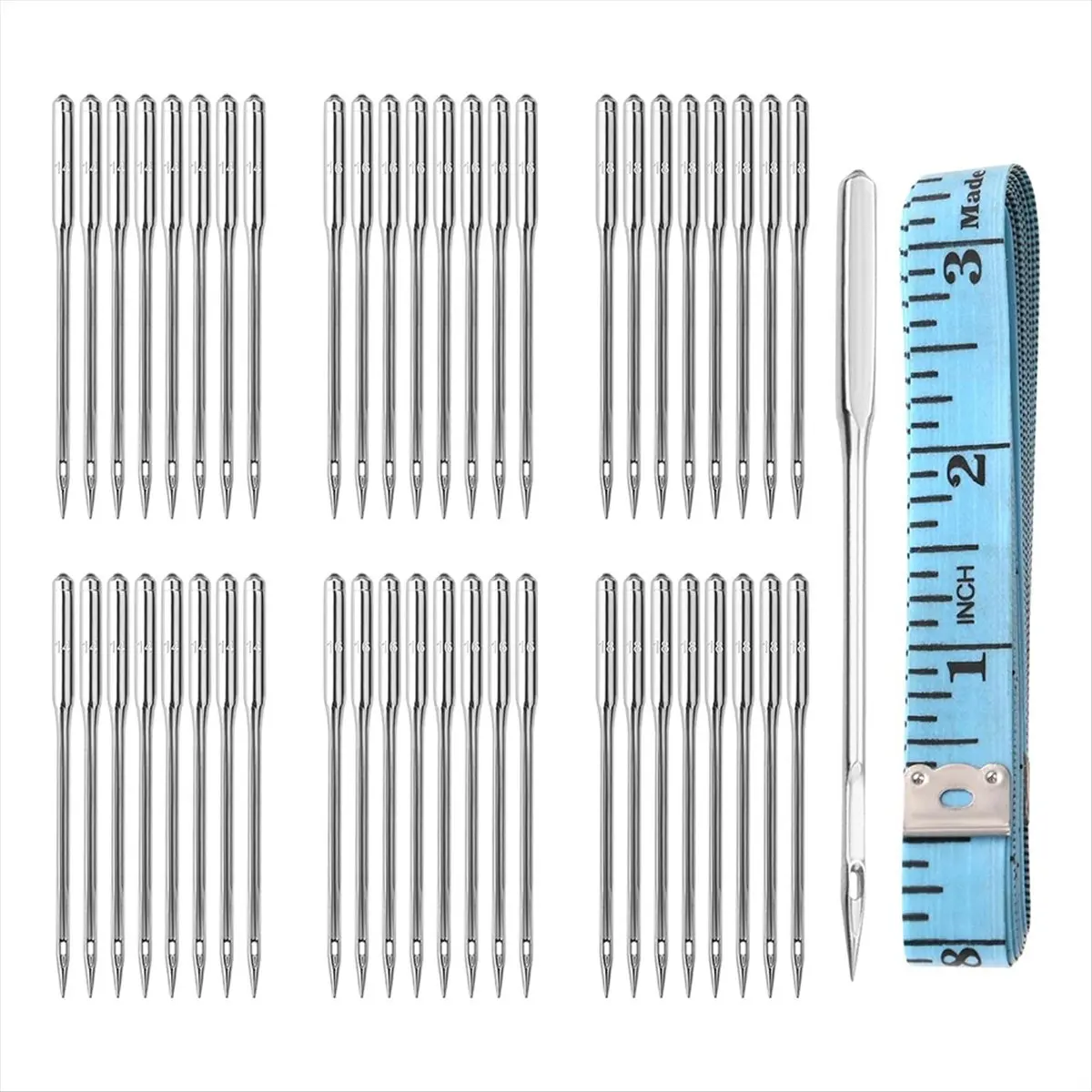 【TODAY-BUY】90 Count Sewing Machine Needles Universal Size 90/14 100/16 110/18 Sewing Machine Needles for Embroidery Jeans