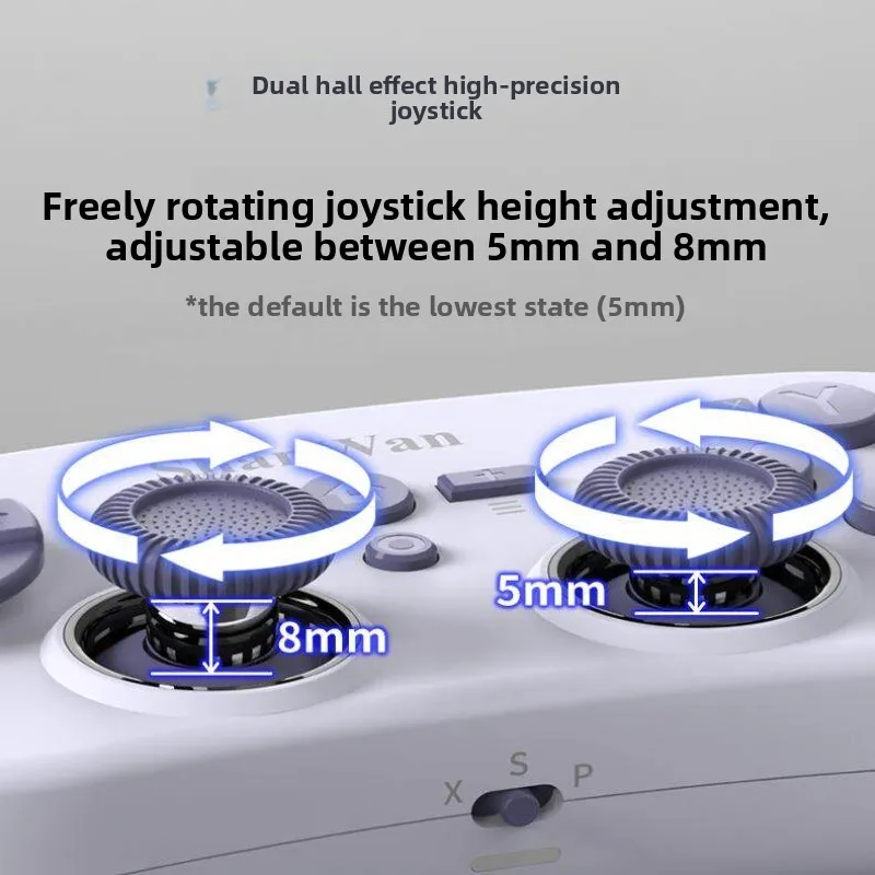 ShanWan Q38 Wireless Game Controller Portable Flat Pocket Dual Hall Effect High-Rise Joysticks Long Endurance Game Controller