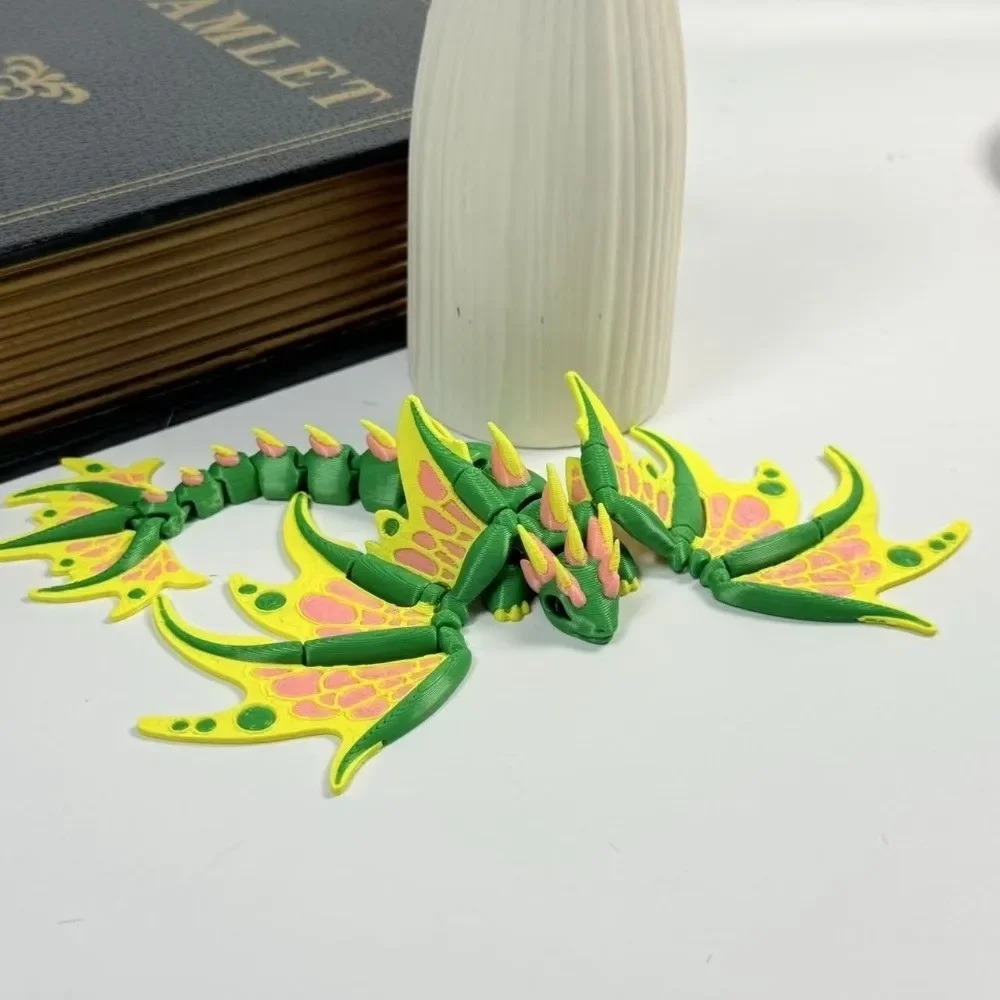 Lifelike 3D Printed Emperor Dragon Durable Desktop Decoration Artificial Animal Figurine Small Ornament Simulation Animal Model