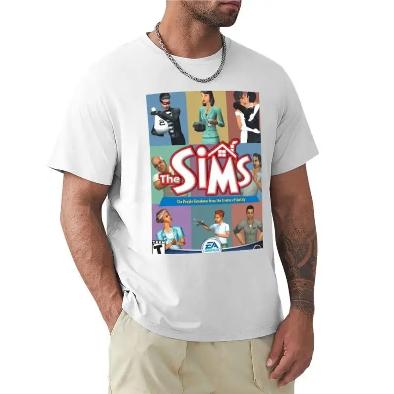 Camiseta Sims 1 Box Art, camisetas personalizadas, camiseta lisa, camisetas blancas lisas, camiseta negra de verano para hombres