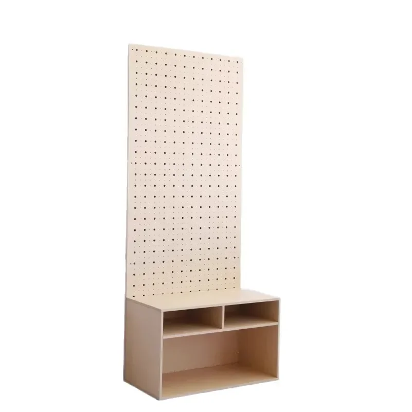 Birch ocean board hole board, integrated storage cabinet, display rack storage rack locker