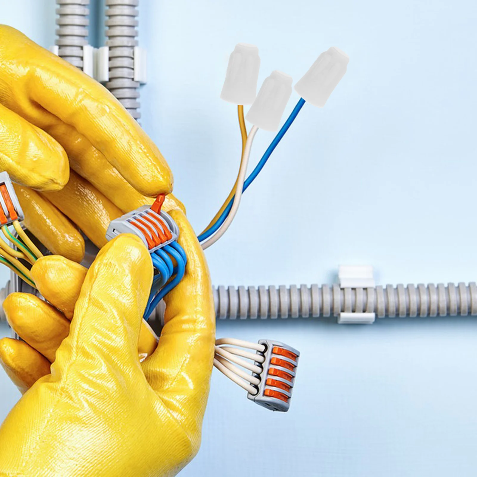 

20Pcs Ceramic Wire Caps Heat Resistant Electrical Connectors for Oven Heater Ceiling Fan Secure Crimp