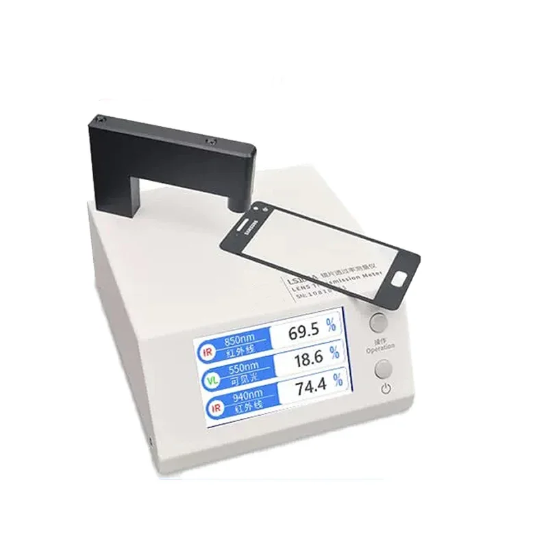 Light Transmission Meter UV400 Tester VLT 430nm Blue 395nm Violet Light Transmittance Tester for Eyeglasses Sunglasses LS108