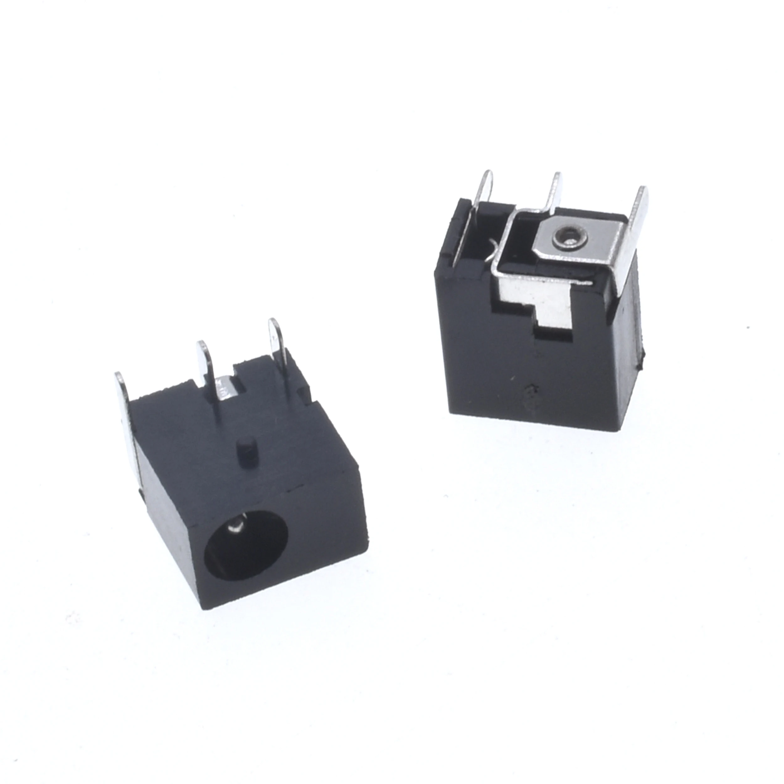 10 Pcs DC power socket 5.5 * 2.1MM/2.0MM pin DC-044A connector, 3-pin horizontal straight plug-in high-quality male and female