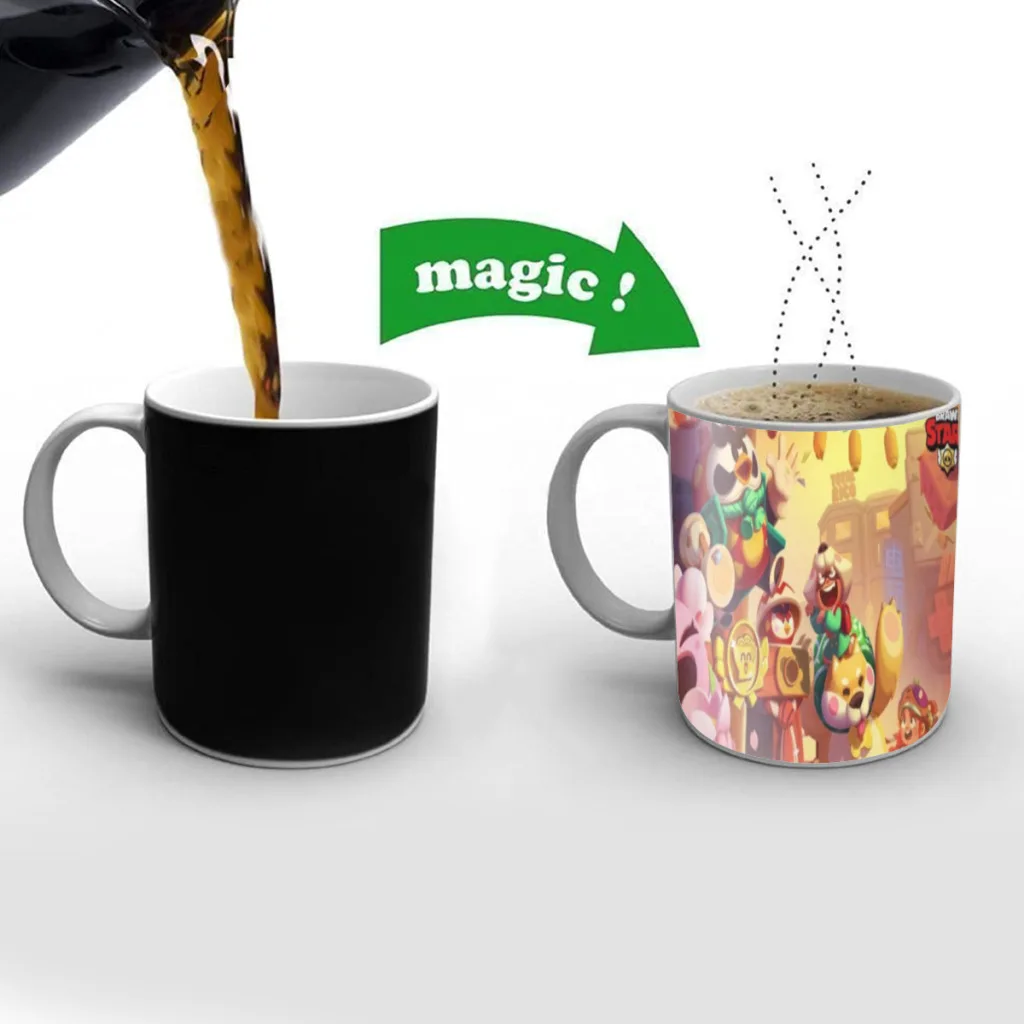 

Game B-rawl-S-Stars Free shipping Mug Changing Color Ceramic Coffee Mugs Magic Tea Cup Best Gift For Your Friends