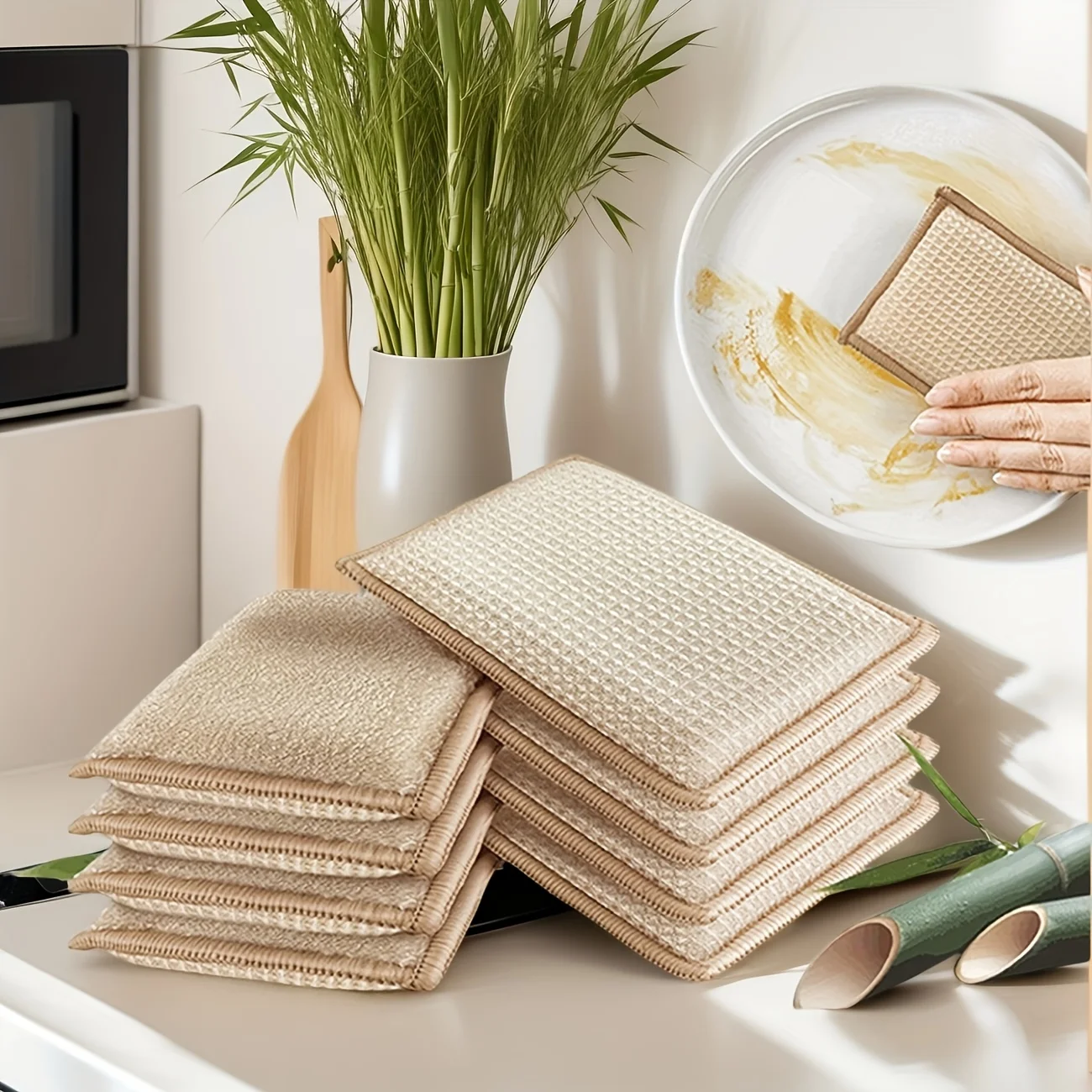 3 Sets of Double-Sided Cleaning Sponges - Highly Absorbent Kitchen Sponge Wiping, Durable and of High Quality