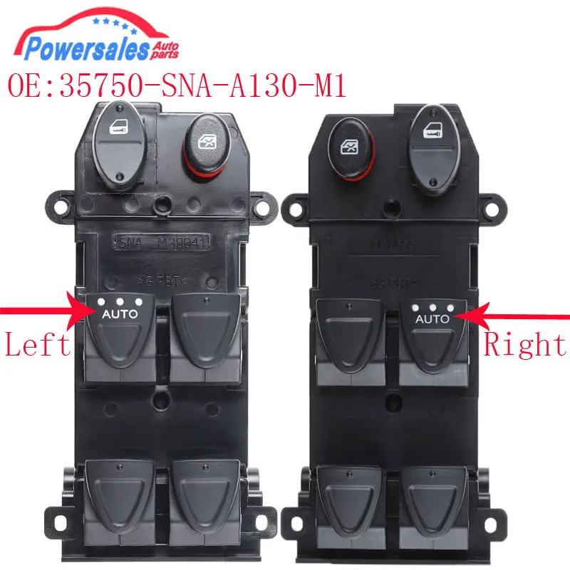 New Car Power Lifer Window Master Switch For Honda Civic 2006-2010 35750-SNA-A130-M1 35750SNAA130M1 35750-SNV-H51