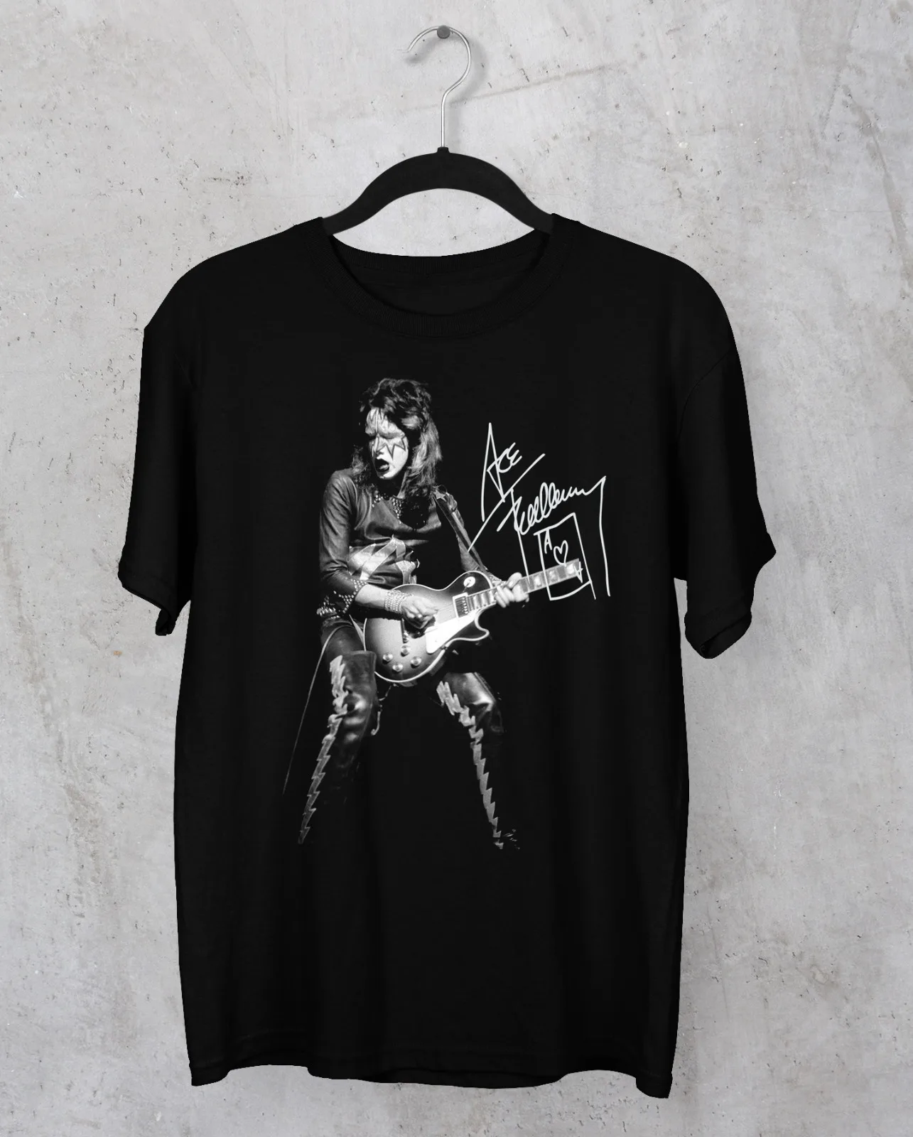 Ace Frehley Men T-shirt Black Short Sleeve All Sizes Unisex clothing