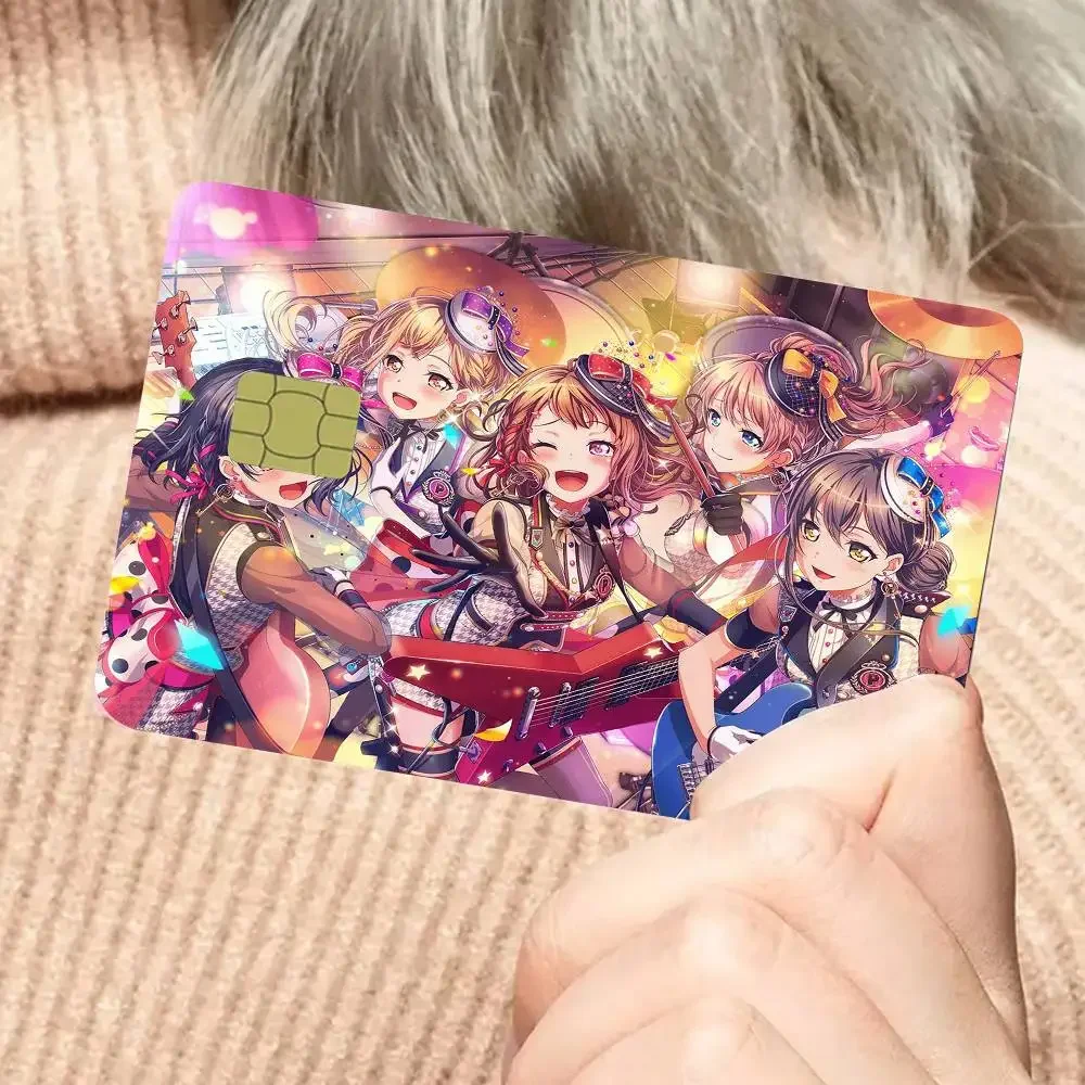 ملصقات بطاقات B-BanG D-DreamS لتفقية بطاقة الائتمان الخصم أو حفظ الغلاف على قبالة رقيقة جدًا لا تتلاشى ملصق غطاء الجلد