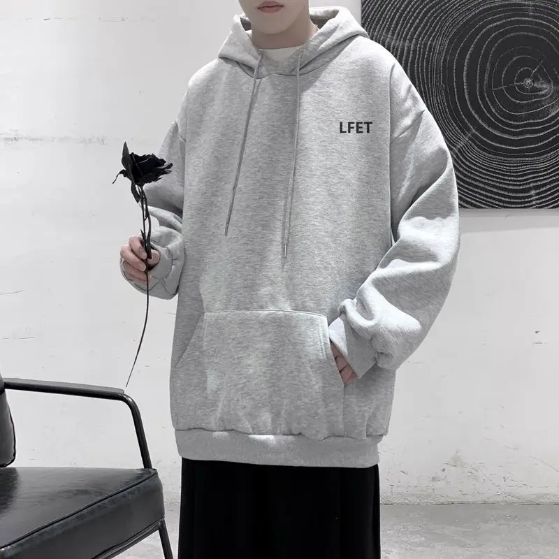 Men's Clothing Loose Sweatshirts For Man Black Hoodies Simple Hooded Elegant Hot Low Price Funny High Quality Offers One Piece