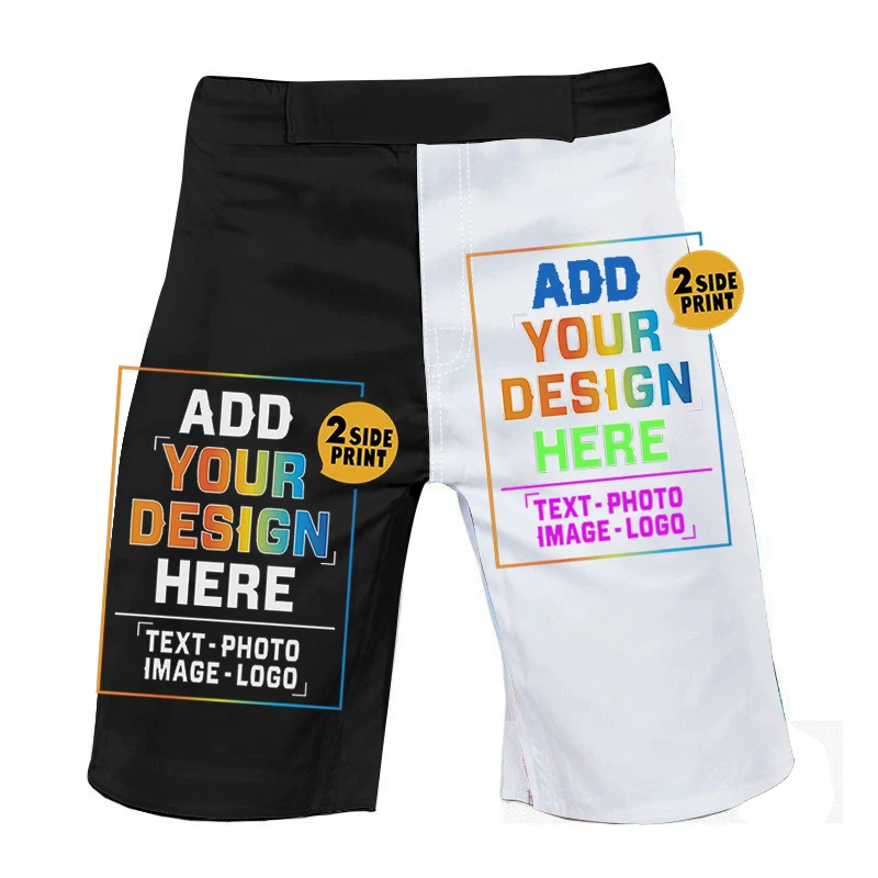 Men\'s Brazilian boxing shorts, printed MMA shorts, combat sanda jujitsu shorts, custom add your logo and image