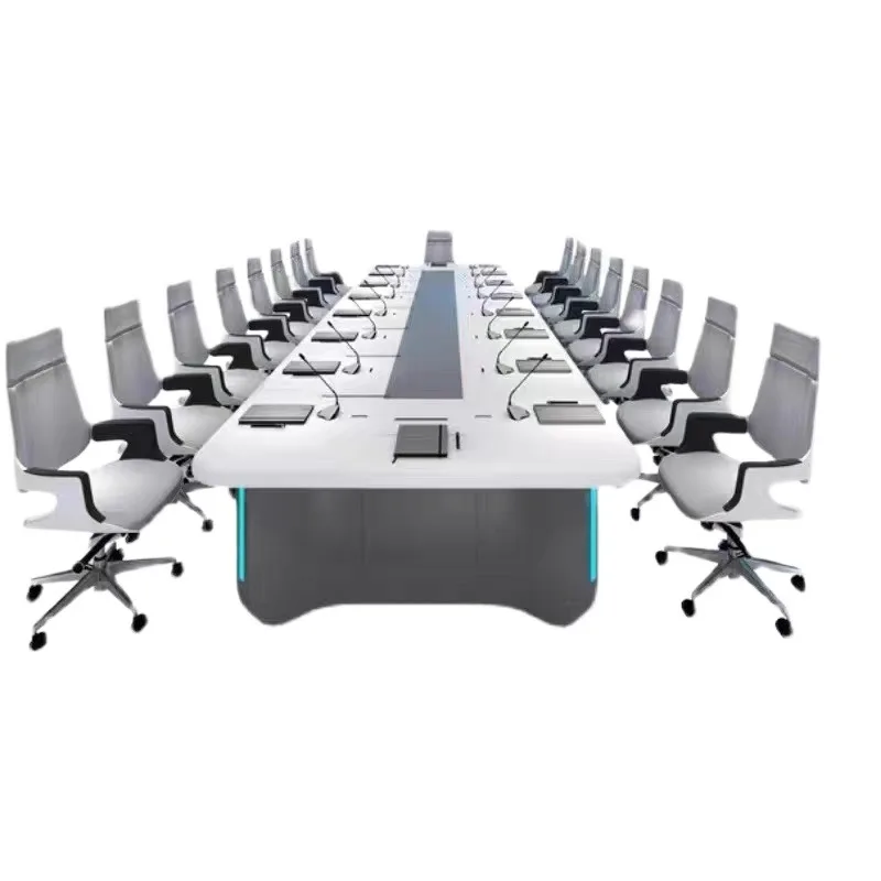 

Paint light luxury conference table technology long table new oval commercial negotiation paperless office tables and chairs