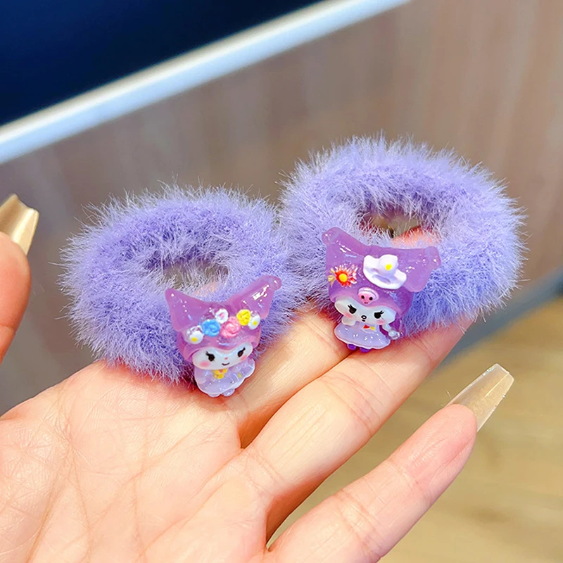 Cute Kt Cat Hair Tie For Women Girls Sweet Versatile Rubber Band Trendy Hair Rope Fashion Hair Accessories Gifts