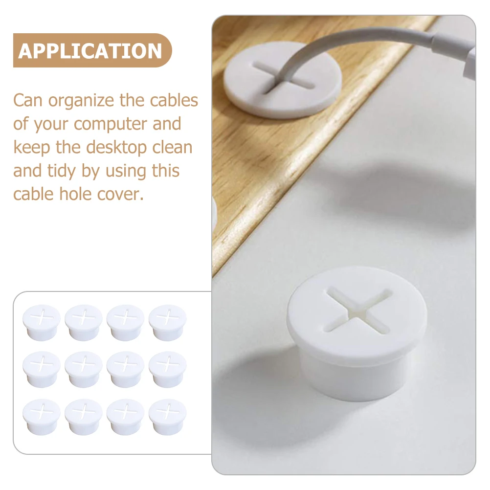 

12pcs Desk Cord ganizer Cable Wire Grommet Grommet Cross Rubber Stopper Soft Dustproof Plug Cable ganizer Hole Cover