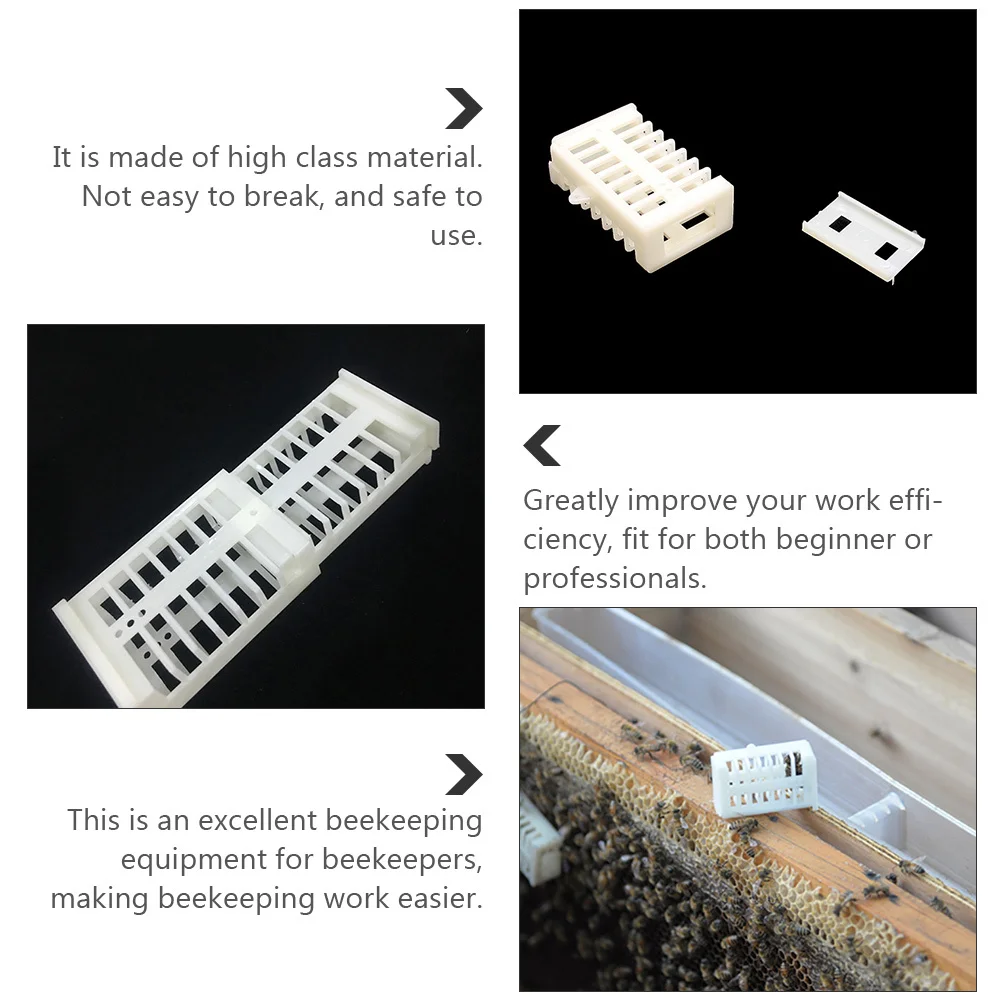 

10 Pcs Plastic Cage Bee Cages Durable Transport Queen Beekeeping Supplies Tool