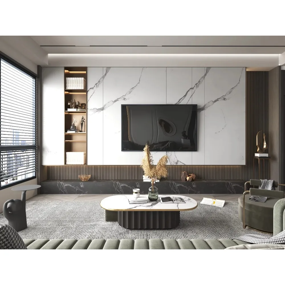 Full-Wall Custom Modular Cabinet Set, Residential Multi-function Built-in Storage Cabinet Furniture
