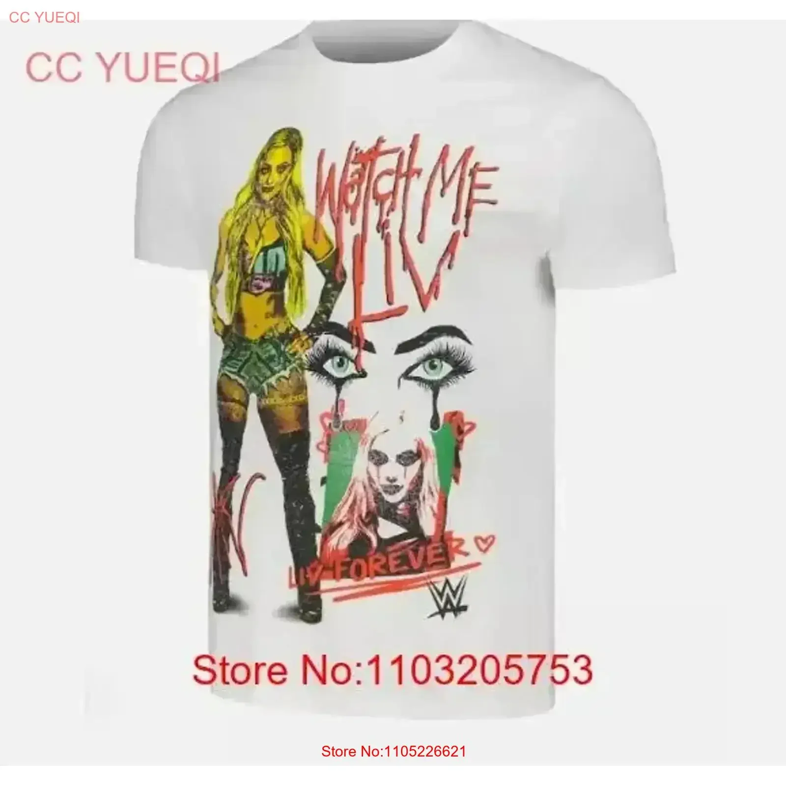 White Liv Morgan Watch Me T Shirt All Size S 5XL vintage Washed streetwear Casual fashion homme Breathable Slightly vintage