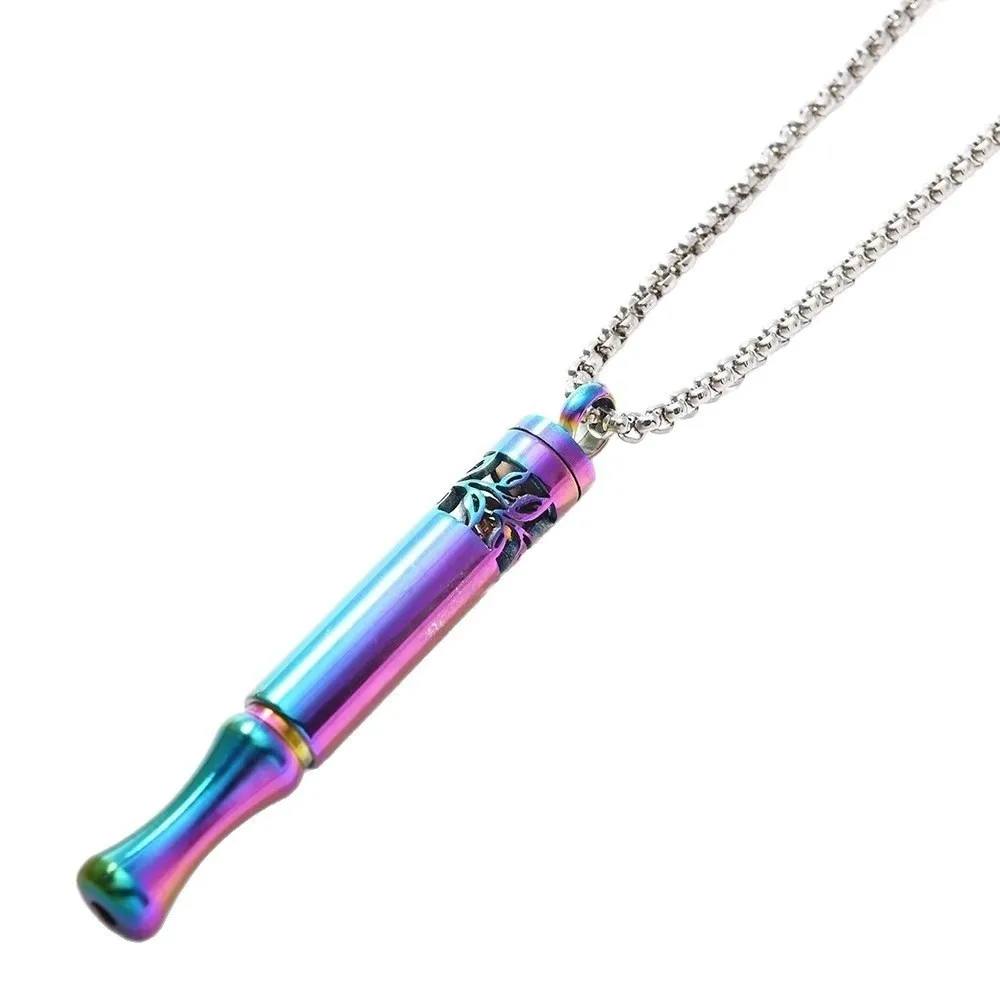 Hot Mindfulness Training Whistle Metal With Cotton Core Yoga Portable Detachable Decompression Men and Women