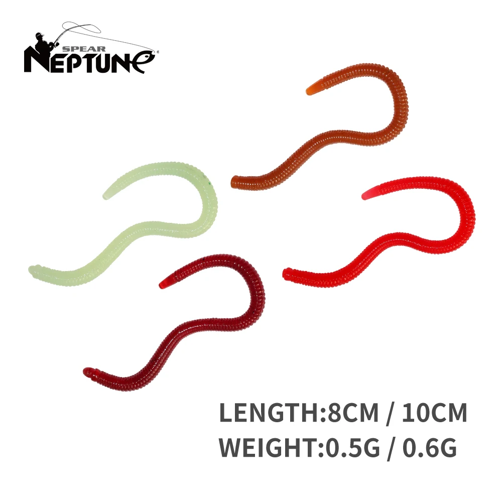 

50Pcs Lifelike Soft Lure 8cm 10cm Fishing Earthworm Worm Crankbaits Artificial Silicone Bait Goods for Fishing Carp Pike Tackle