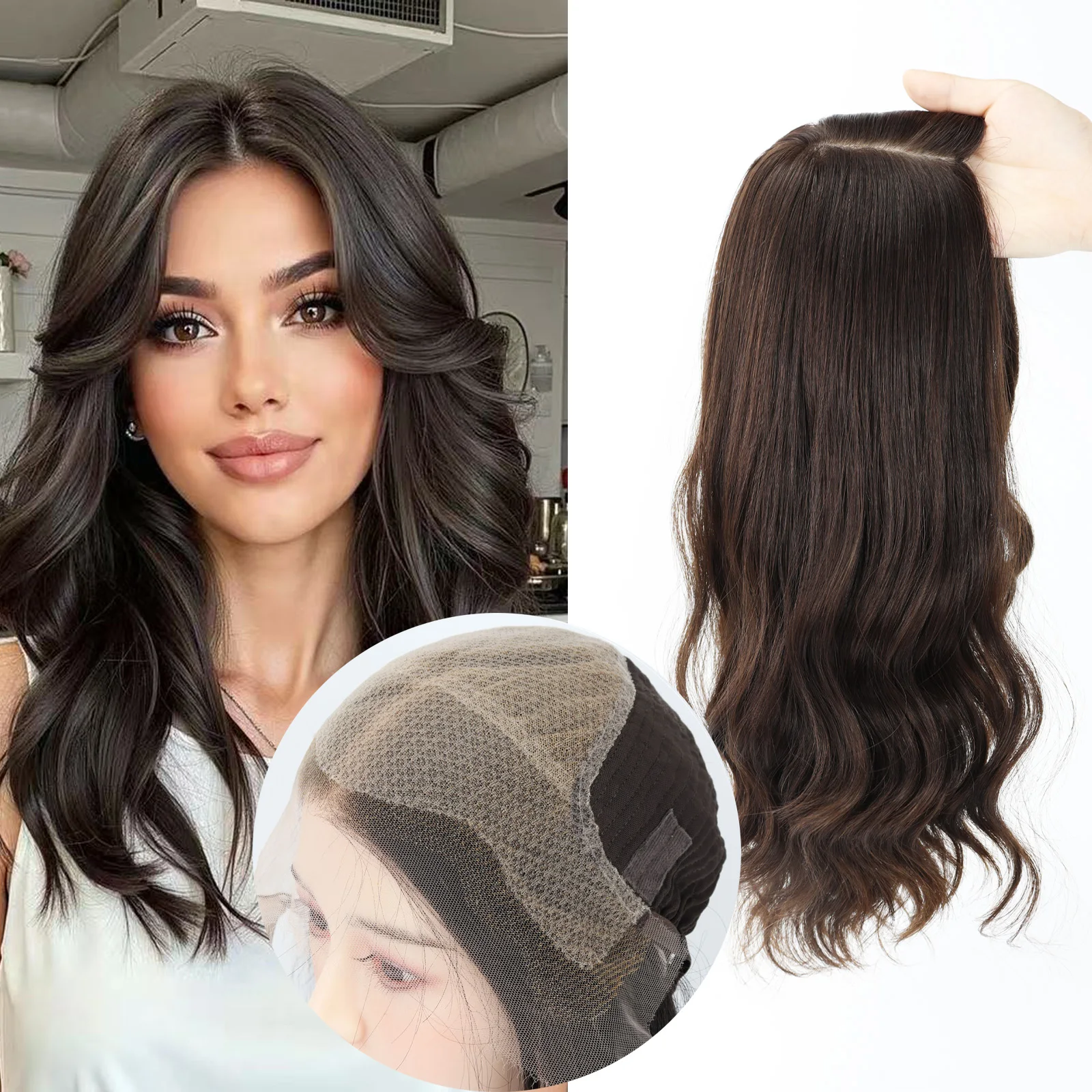 

Волнистый парик из натуральных человеческих волос с отбеленными узлами, имитирующий естественную линию роста волос, HD-кружево с тканевой основой, HD-кружевной фронтальный парик для женщин