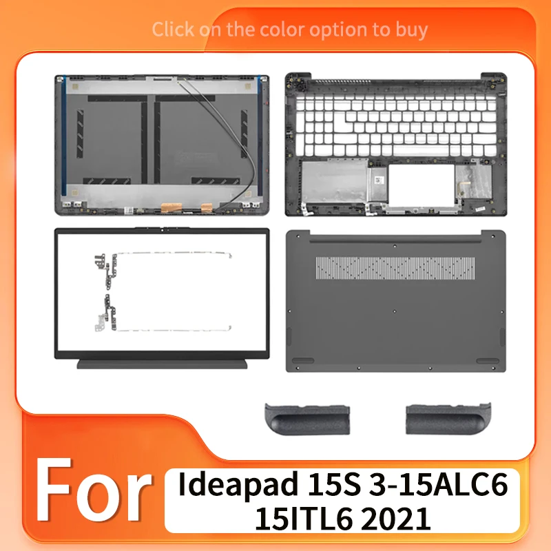 Gray New For Ideapad 15S 3-15ALC6 15ITL6 2021 LCD Screen Back Cover Front Bezel Palmrest Upper Top Case Bottom Cover