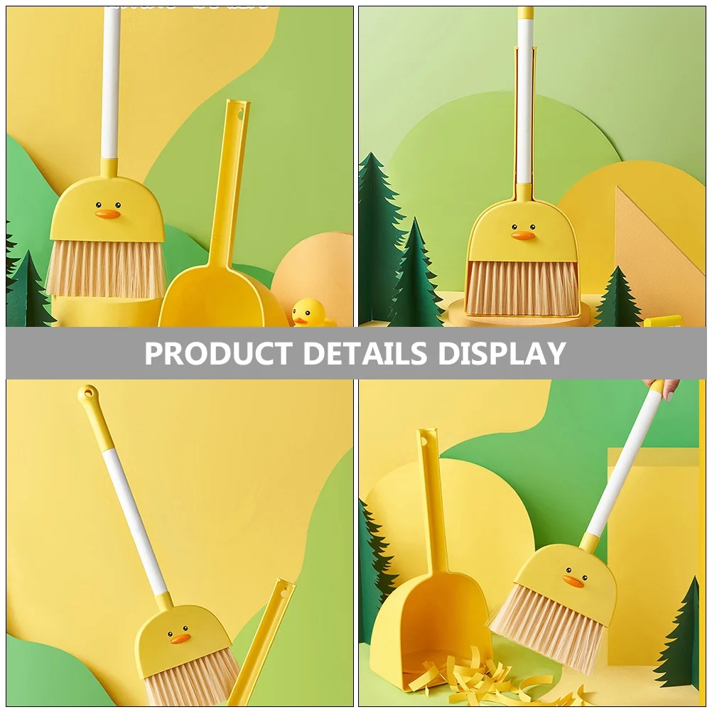 Children\'s Household Toy Broom Cartoon Small Cleaning Tool Pretend Play Cleaning Tool Kids Plastic Cleaning Tool Children