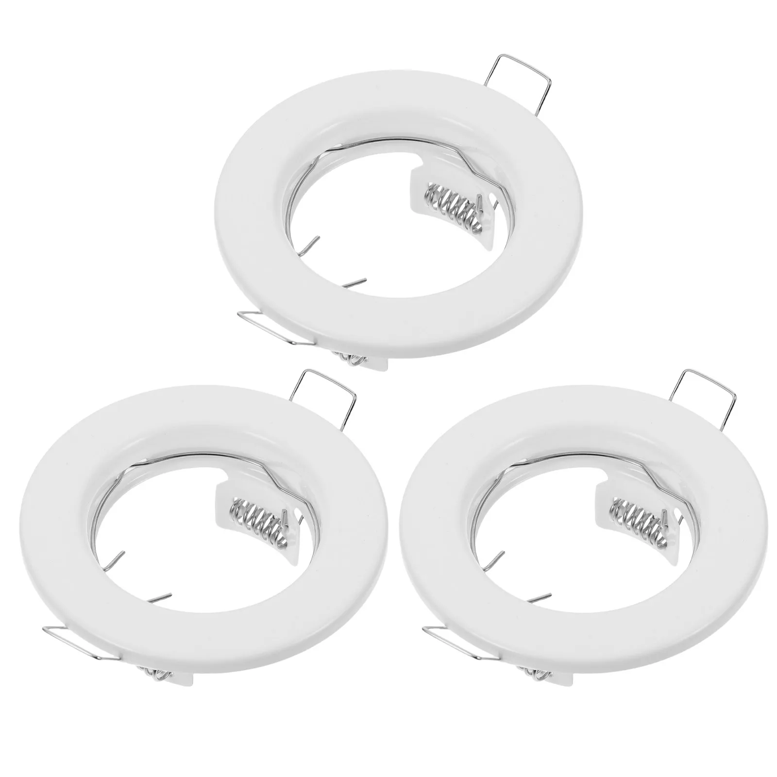 3Pcs Recessed Light Fixture Frames Metal Downlight Holder for Mr16 Gu10 Spotlight Ceiling Mount Trim Ring Lighting Accessories