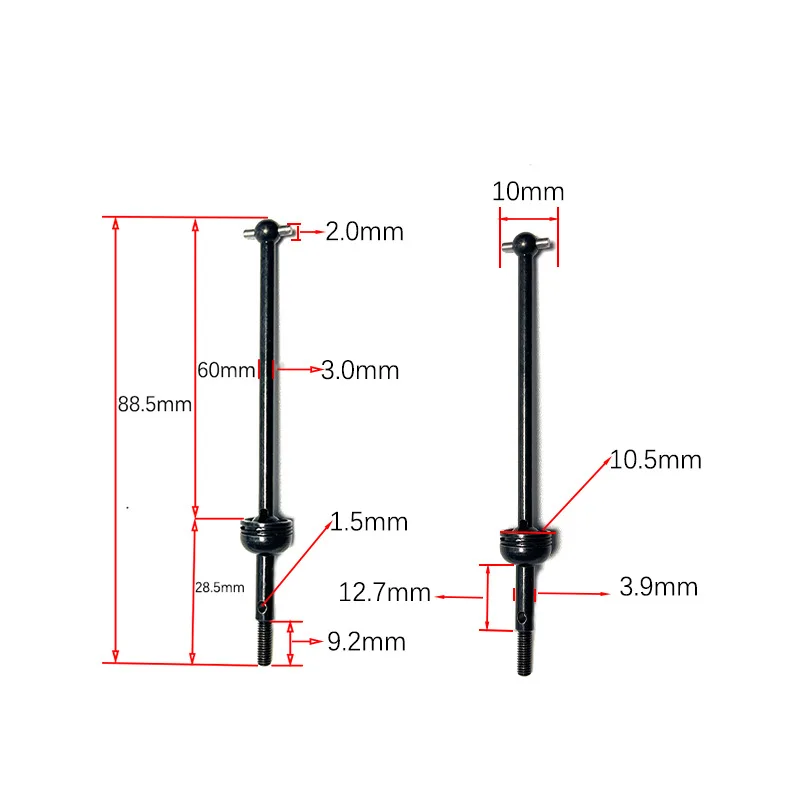 Metal upgrade CVD 4Pcs thickening and hardening for WLtoys 1/14 144001 144002 144010 1/12 124016 124017 124018 124019 Rc Car