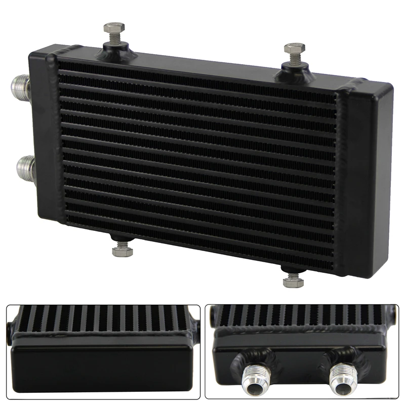 Universal Oil Cooler  Small Bar and Plate Dual Pass  Core:9.5"x5.5"x1.58" - Image 6
