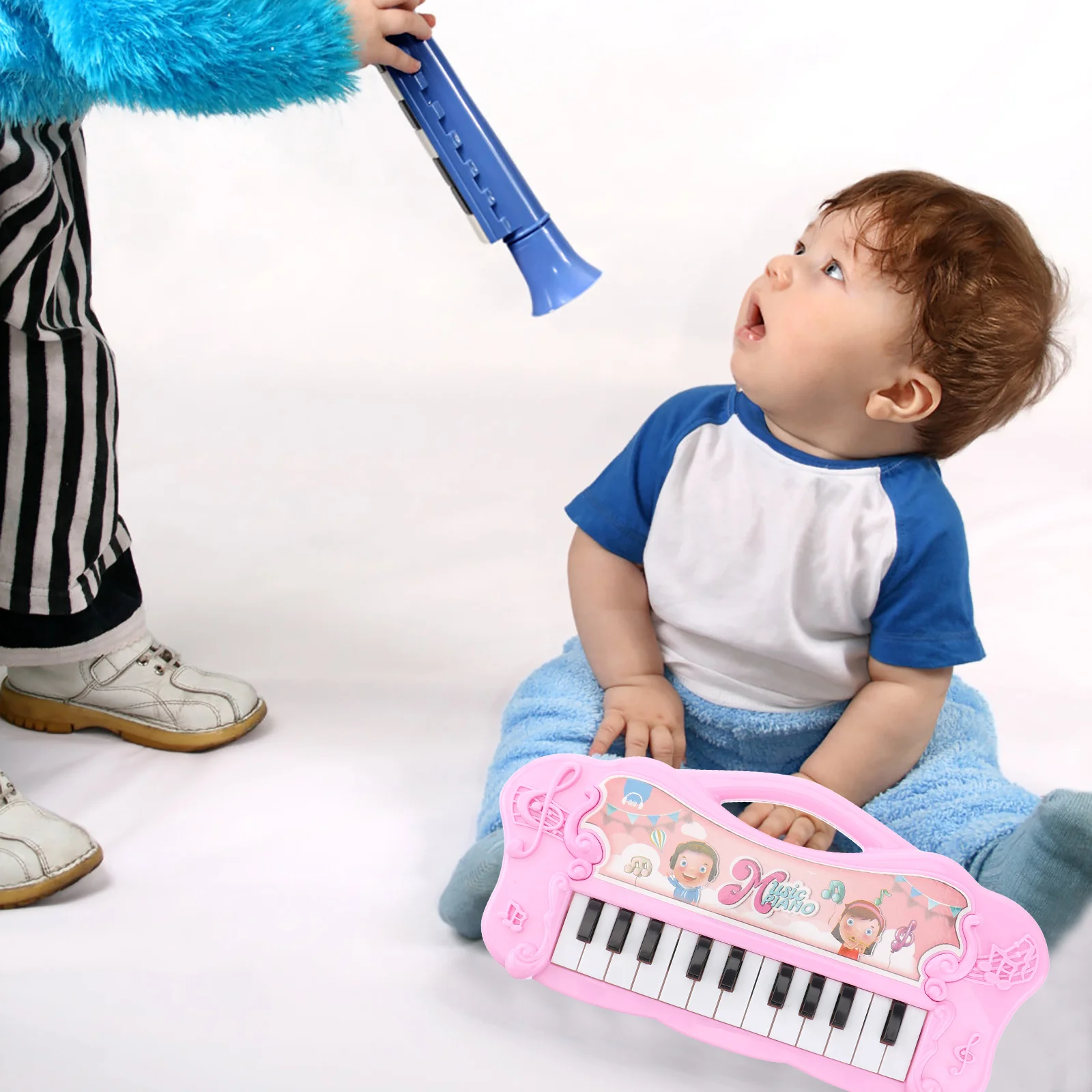 1 pçs instrumento musical de teclado de órgão para crianças educação precoce e desenvolvimento cerebral brinquedo musical infantil rosa