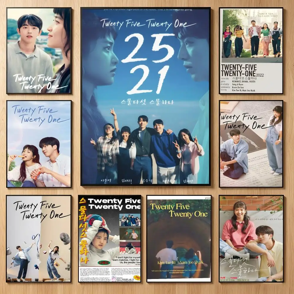 Nostalgic Drama T‑Twenty‑Five Twenty‑One Poster Classic Self-Adhesive PP Wall Sticker for Living Room Bar Decor Gift