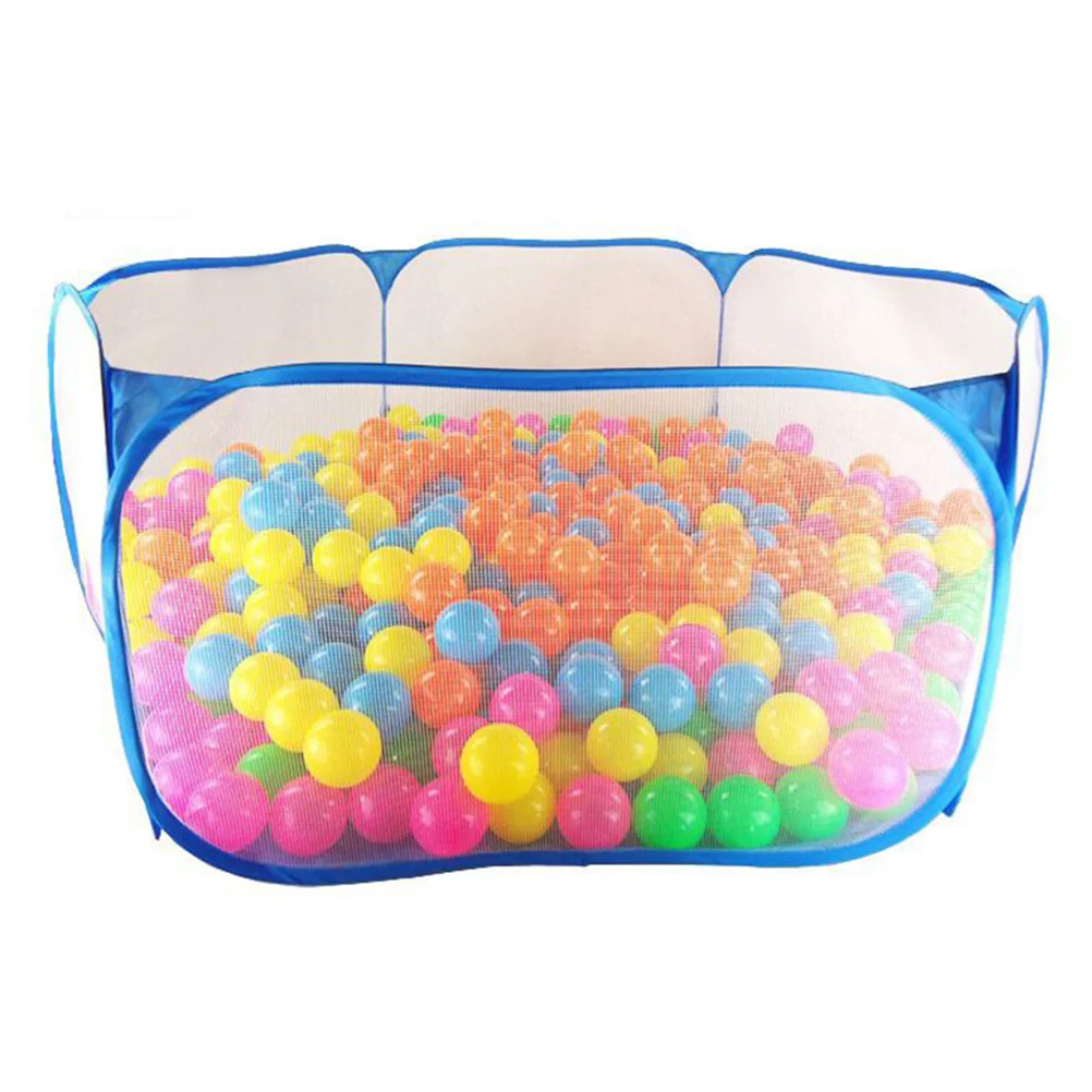 1 PC บทกวี Ball สระว่ายน้ําสุทธิพับ Ball เต็นท์สระว่ายน้ํา Ocean Balls รั้ว Ball PIT บทกวี (สีฟ้า) Ocean Ball เต็นท์