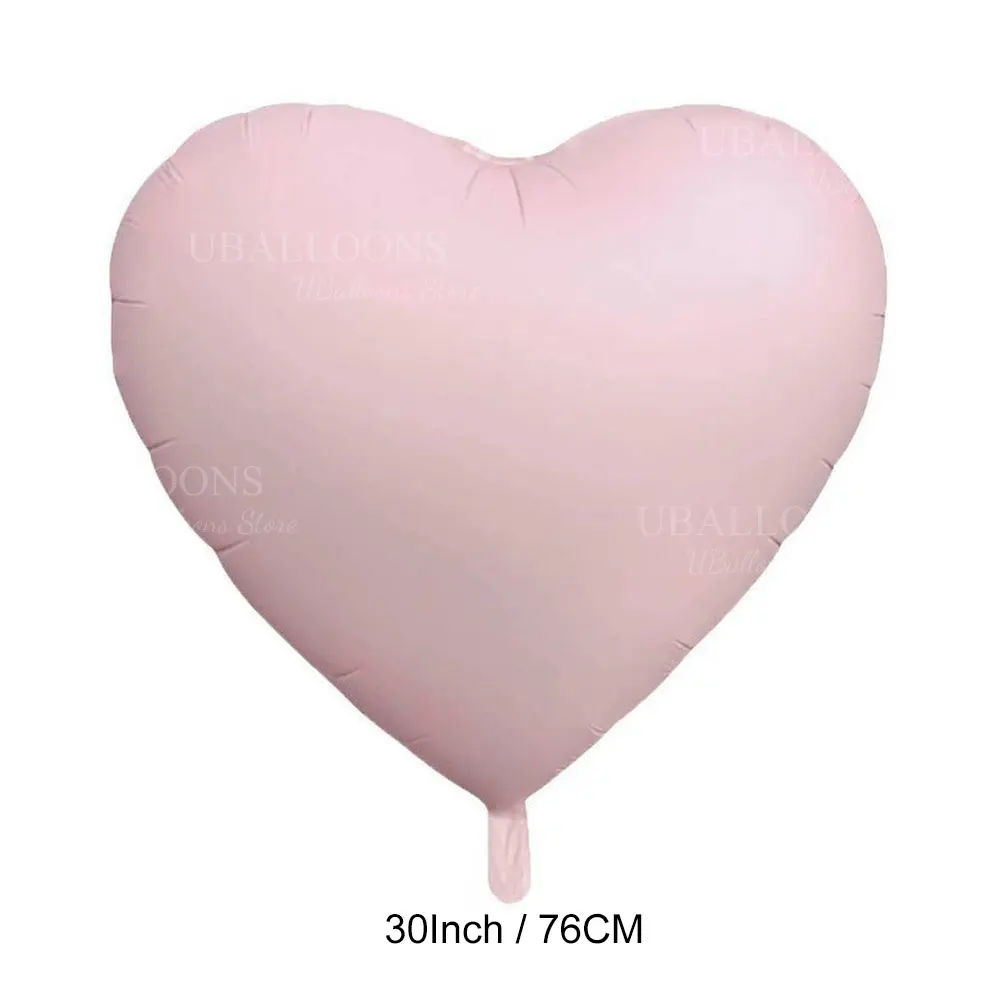 30Inch Matte Huge Heart Foil Balloon Metal Giant Beige Pink Blue Star Balloons for Birthday Baby Shower Gender Reveal Party Deco